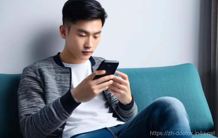 디지털디톡스와 스마트폰 앱 삭제 - **Prompt for "The Invisible Thief" / Phone Addiction:**
    A person, appearing to be in their late ...