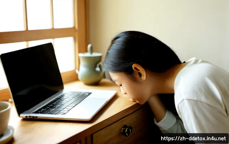 디지털디톡스와 스트레스 관리 - Photorealistic serene morning scene of an adult placing a smartphone face down inside a wooden drawe...